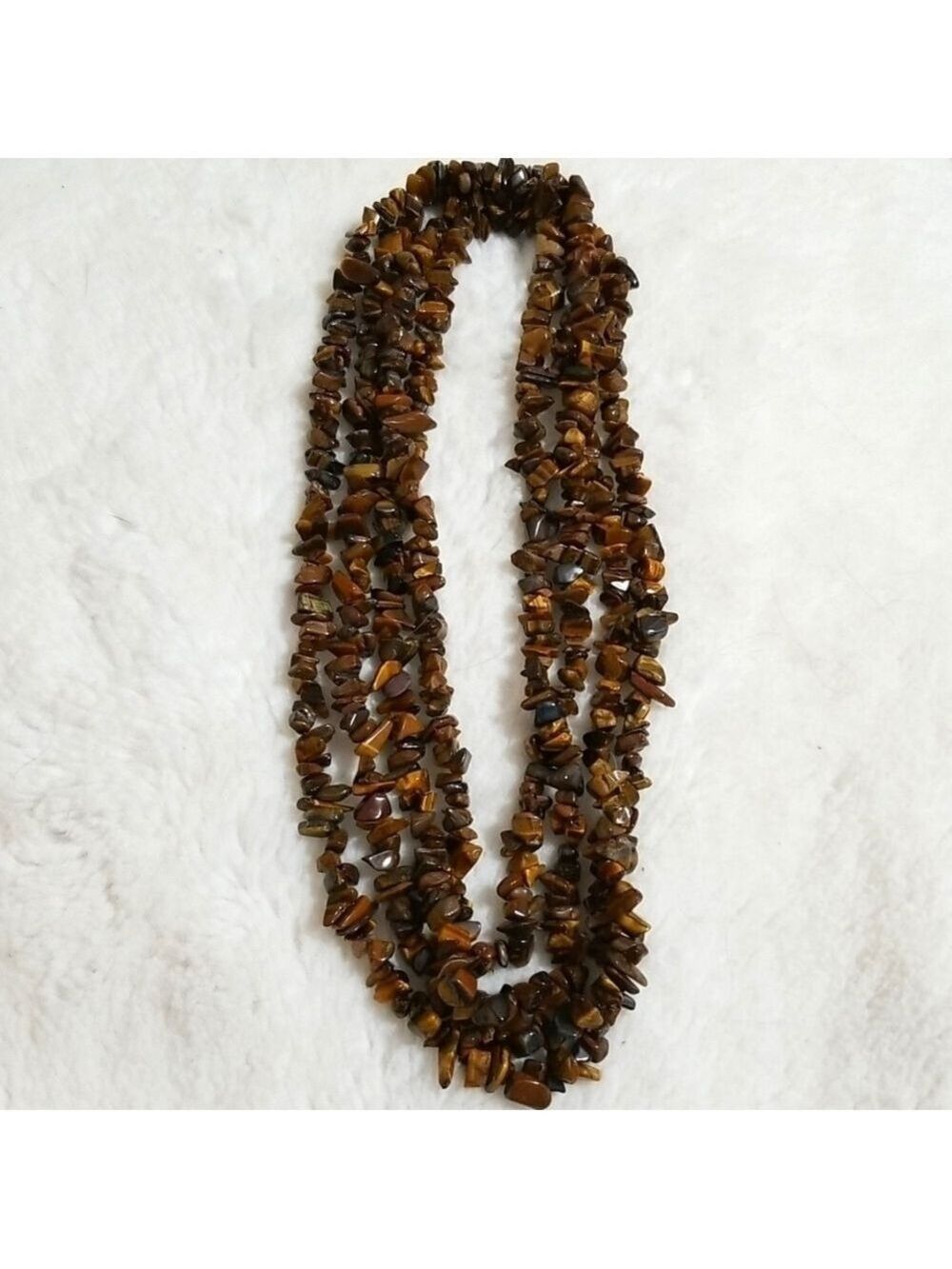 Tiger eye real stone chips 74 inches long